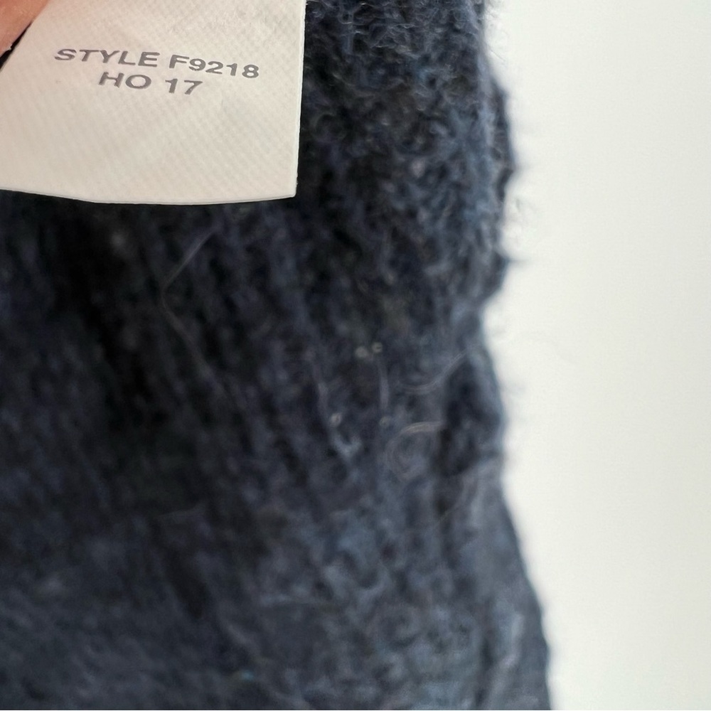 Madewell Warmlight‎ V-Neck Pullover Sweater, Navy, Size L - Picture 11 of 13